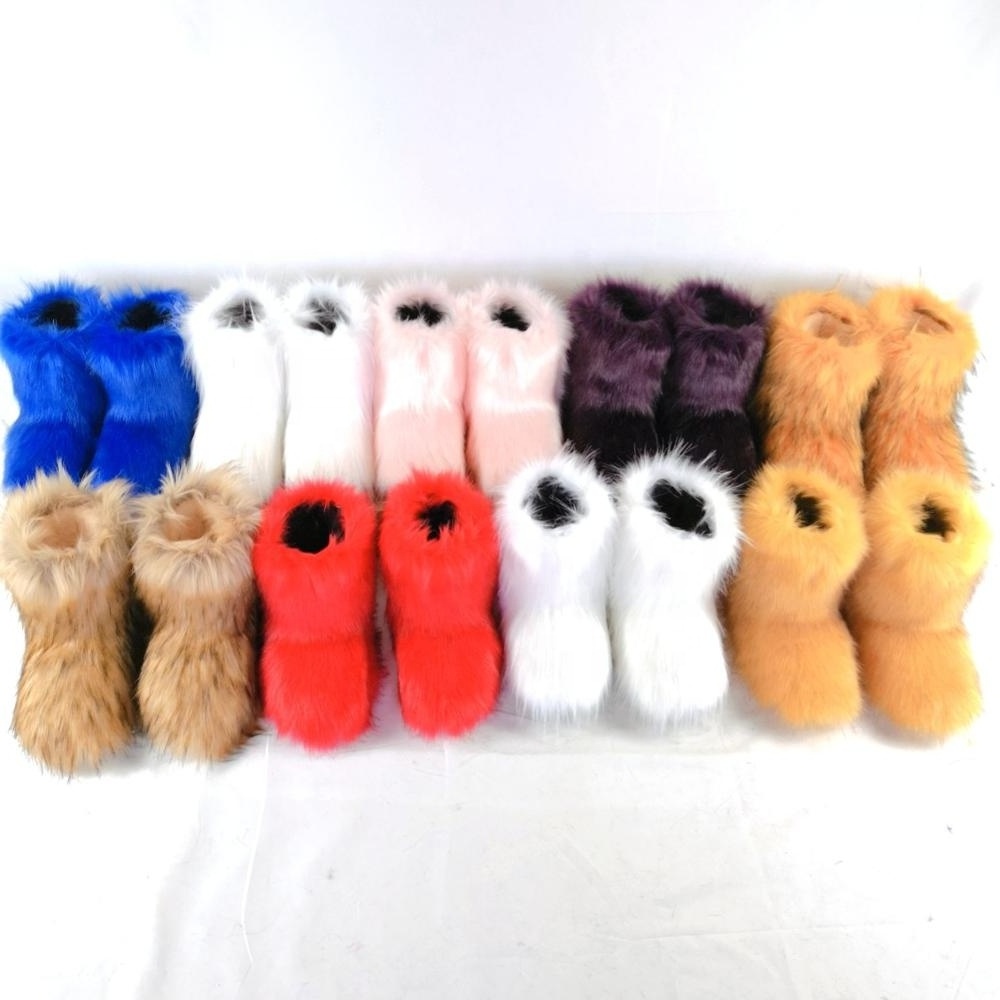 New wholesale winter fur snow boots real fur boots