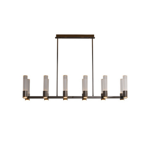 2023 New American Postmodern Style Kitchen Island Lighting Linear Chandelier For Dining Room