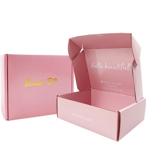 Hot Sale Custom Printing Luxury Pink Color Customized Corrugated Mailer Paper Gift Box