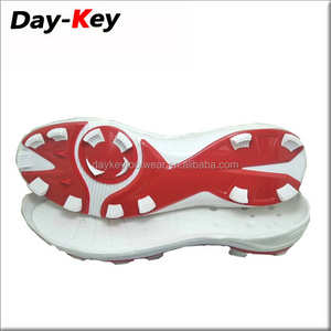 Baseball shoes outsole red and white color TPU outsole with EVA