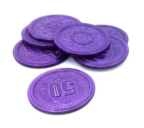 plastic purple embossed Beer tokens drink coins for party wedding event festival bar game