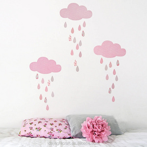 1978 clouds house decor transparent vinyl DIY non-toxic wall home decal baby bedroom sticker