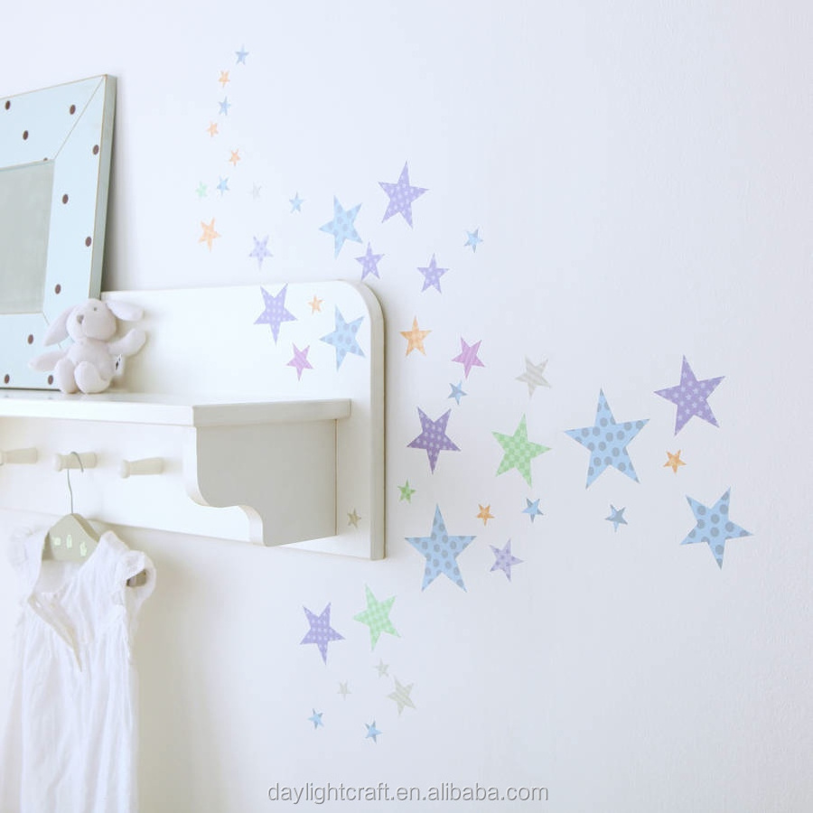 1964 daylight walker transparent PVC wall decal reusable Star removable home sticker