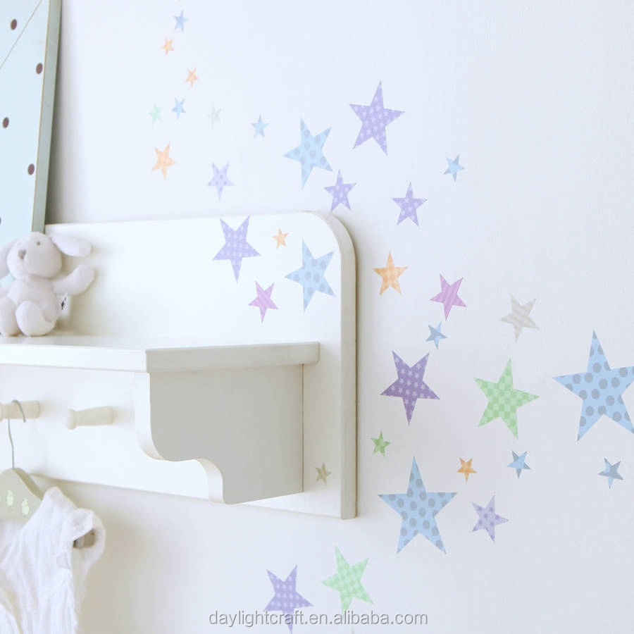 1964 daylight walker transparent PVC wall decal reusable Star removable home sticker