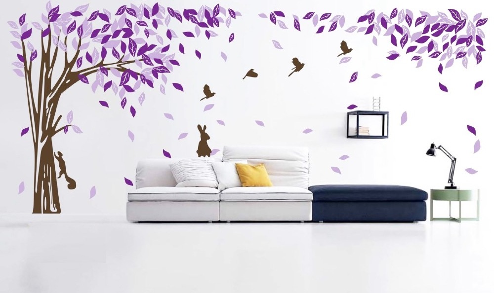 bedroom wall decal sticker decor ideas tree flower plum blossom bedroom sticker