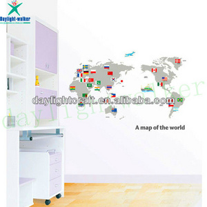 1251-1 vinyl film house decal map of the world sticker wall decor