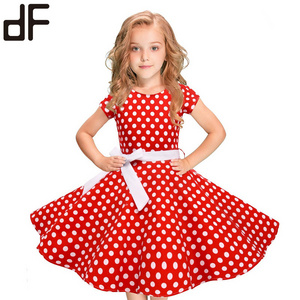 new arrival kids wear for girl sleeveless childrens summer print dresses little young girls princess children party dresses