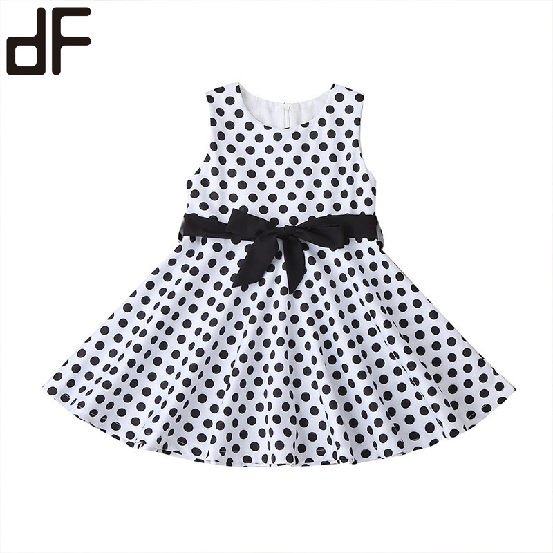 new arrival kids wear for girl sleeveless childrens summer print dresses little young girls princess children party dresses