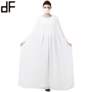 islamic clothing factory muslim  double layered beautiful fairy dress elastic cuff design abaya fashionable umbrella dress