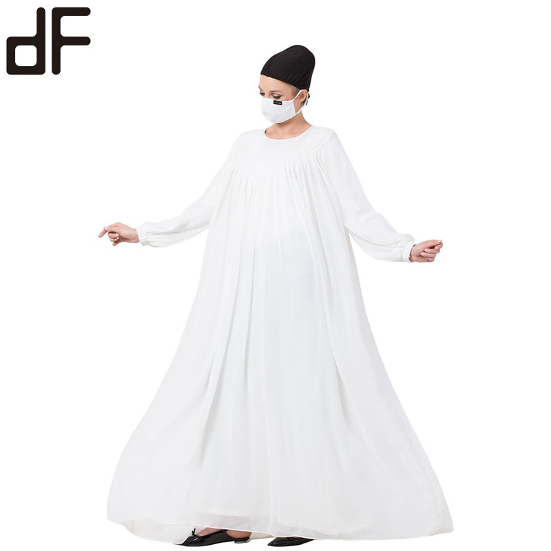 islamic clothing factory muslim  double layered beautiful fairy dress elastic cuff design abaya fashionable umbrella dress