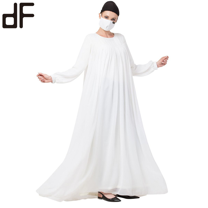 islamic clothing factory muslim  double layered beautiful fairy dress elastic cuff design abaya fashionable umbrella dress