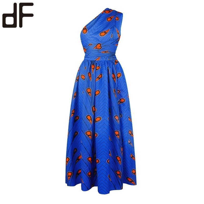 Wholesale batik long dress fashion african kitenge clothing printing design sexy party long maxi african dresses women