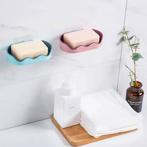 Easy Cleaning Plastic Double Layer Soap Dish with Drain High Quality Soap Holder Waterproof Soap Box Container for Bathroom