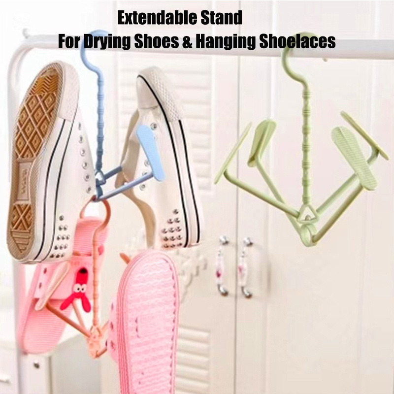 360 Degree Rotate 2 Pair Shoes Drying Rack Plastic Hanging Storage Shelf Shoe Rack Socks Hanger For Shoe Household Accessories