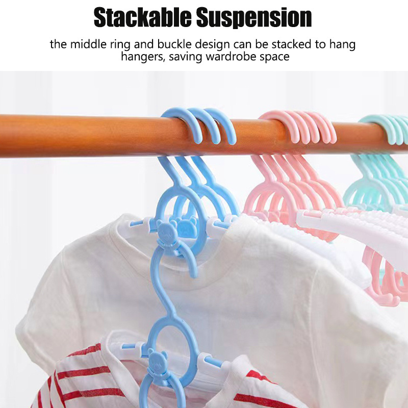 Adjustable Children Clothes Hanger For Baby Toddler Kid Nursery Closet Hangers Non-Slip Extendable Laundry Infant Newborn Hanger