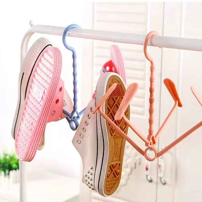 360 Degree Rotate 2 Pair Shoes Drying Rack Plastic Hanging Storage Shelf Shoe Rack Socks Hanger For Shoe Household Accessories