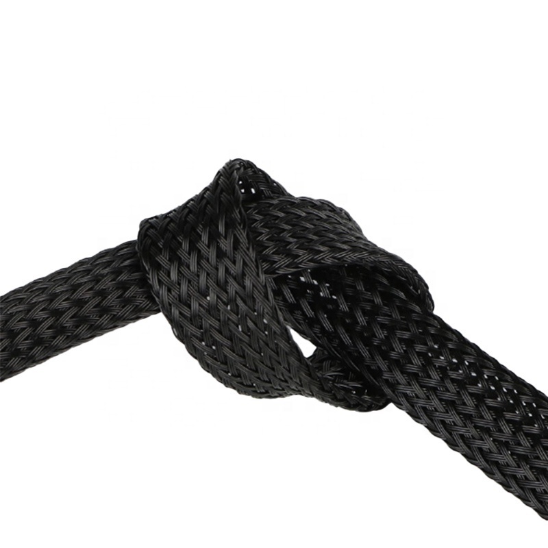 Good wear resistance cable management sleeve pet expandable braided cable sleeve customized