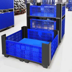 1200*1000mm Multifunction Large Industry Turnover Logistic Transport Plastic Container Plastic Pallet Box