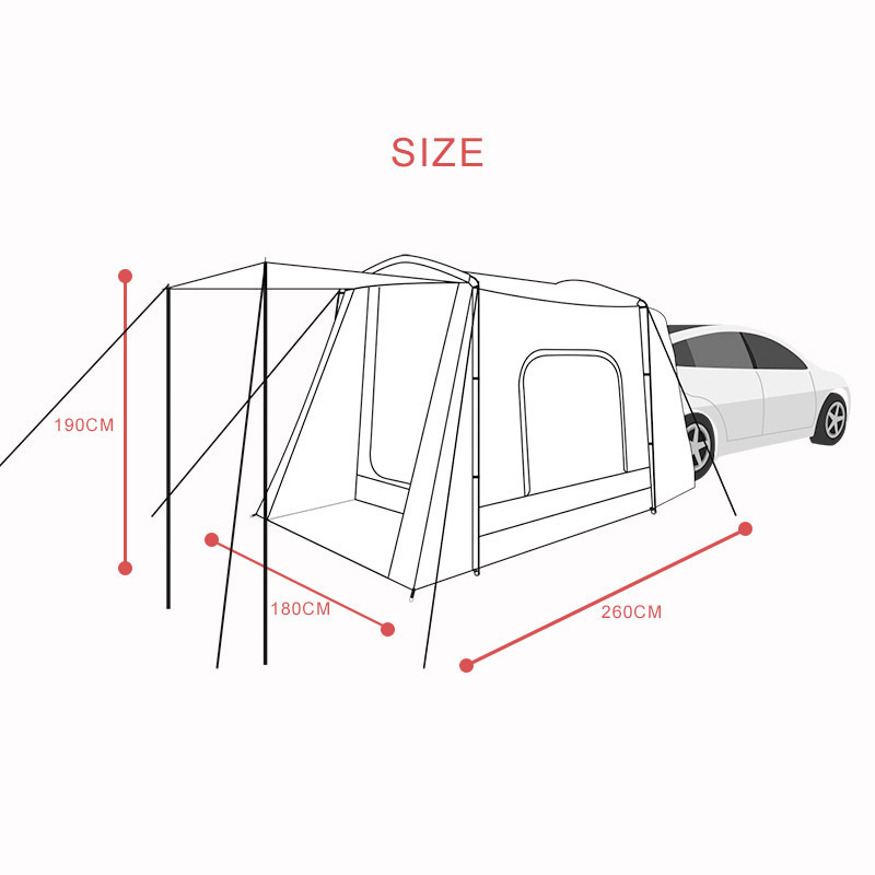 Outdoor Camping car garage tent SUV Car Tailgate Tent Family Car Awning Tent with Canopy