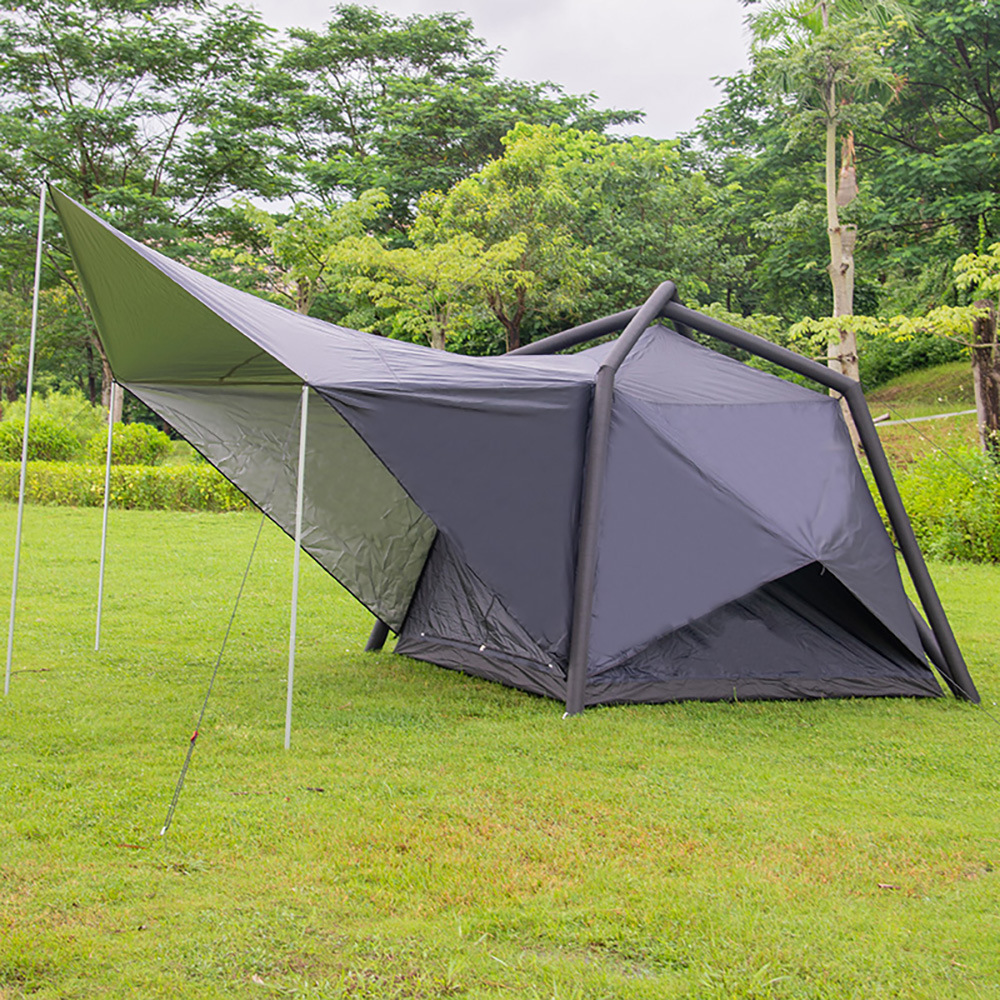 Automatic Outdoor Camping Air 7.3 Inflatable Cube Party Tent Double Layer 3-5 Person Black Inflatable Tent