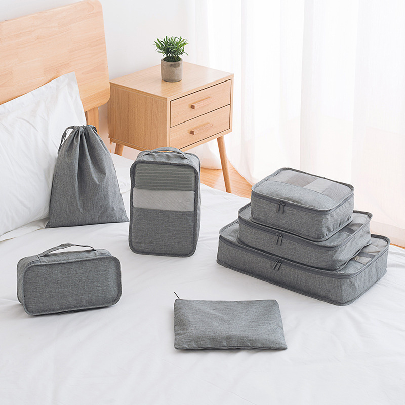 High quality 7pcs packing cubes travel clothes storage bags set packing cubes travel luggage organizer