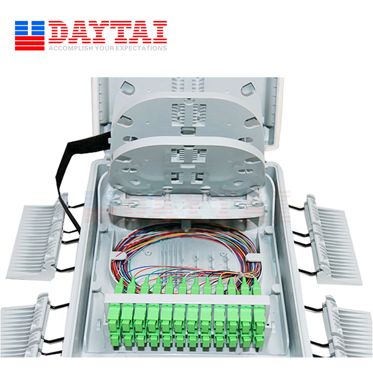 2 inlet 24 outlet Nap Box  Fiber Optic Junction Box 24 Core  Ftth Fiber Optic Distribution Box