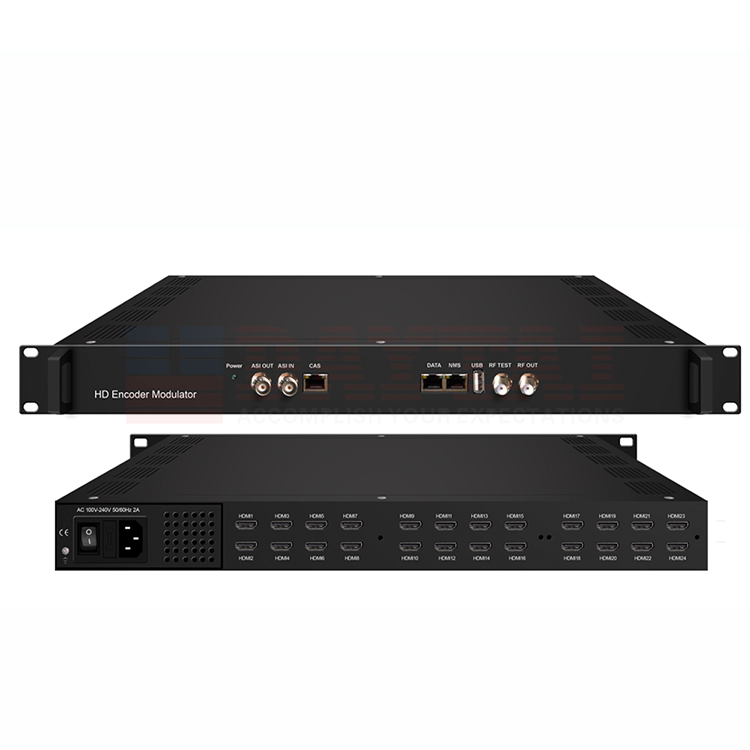 Head-end Equipment MPEG-4 AVC/H.264 Video Encoding 16 Carrier ISDB RF Out Encoder Modulator for Hotel TV System