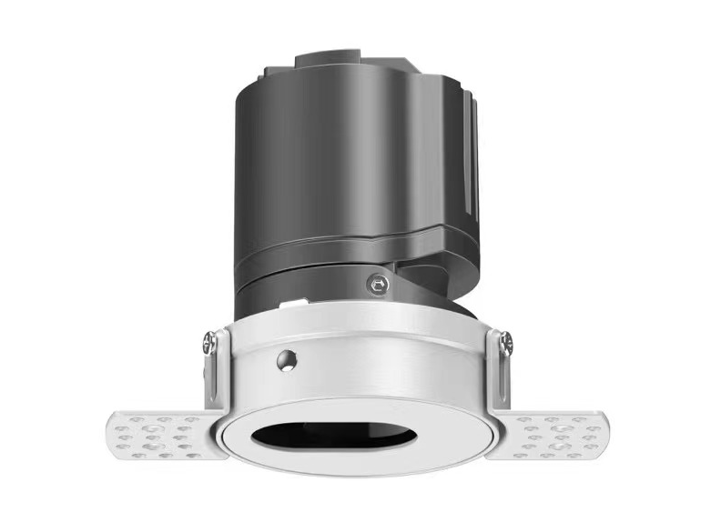 Aluminium Housing Dimmable Commercial Lighting Anti-Glare Ceiling Light 7W Recessed Trimless Round Downlight