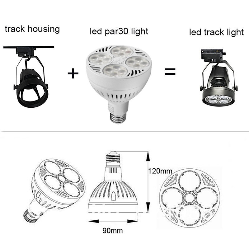 ETL CE ROHS Approved PAR30/PAR38 Ceiling LED Light 35W/40W par30 flood light bulb