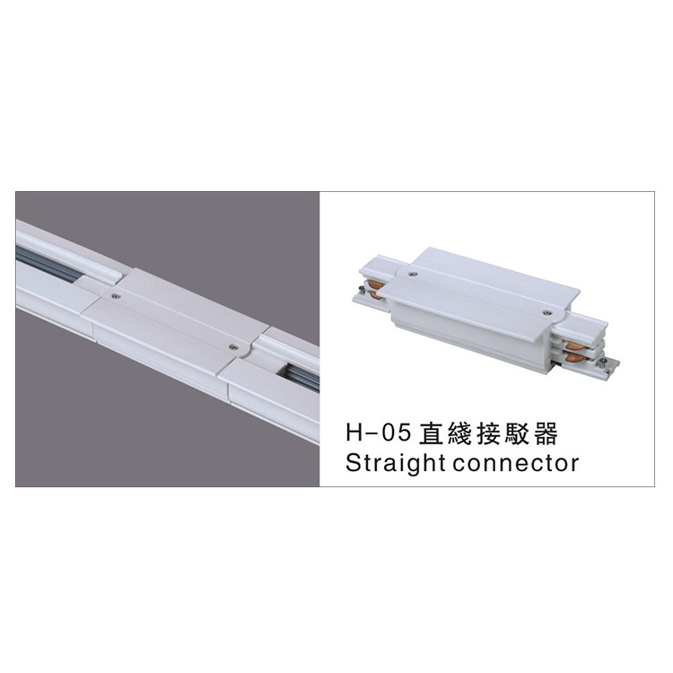 ETL CE Customized Brushed Nickel Aluminium Rail 2 Phase 3 Phase 4 Phase 2F 4F Led Track Light Accessories