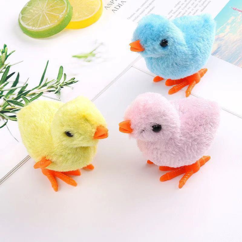 Simulated Electric Stffed Toy On Chain Walking Chicken Plush Toy For Children Gift