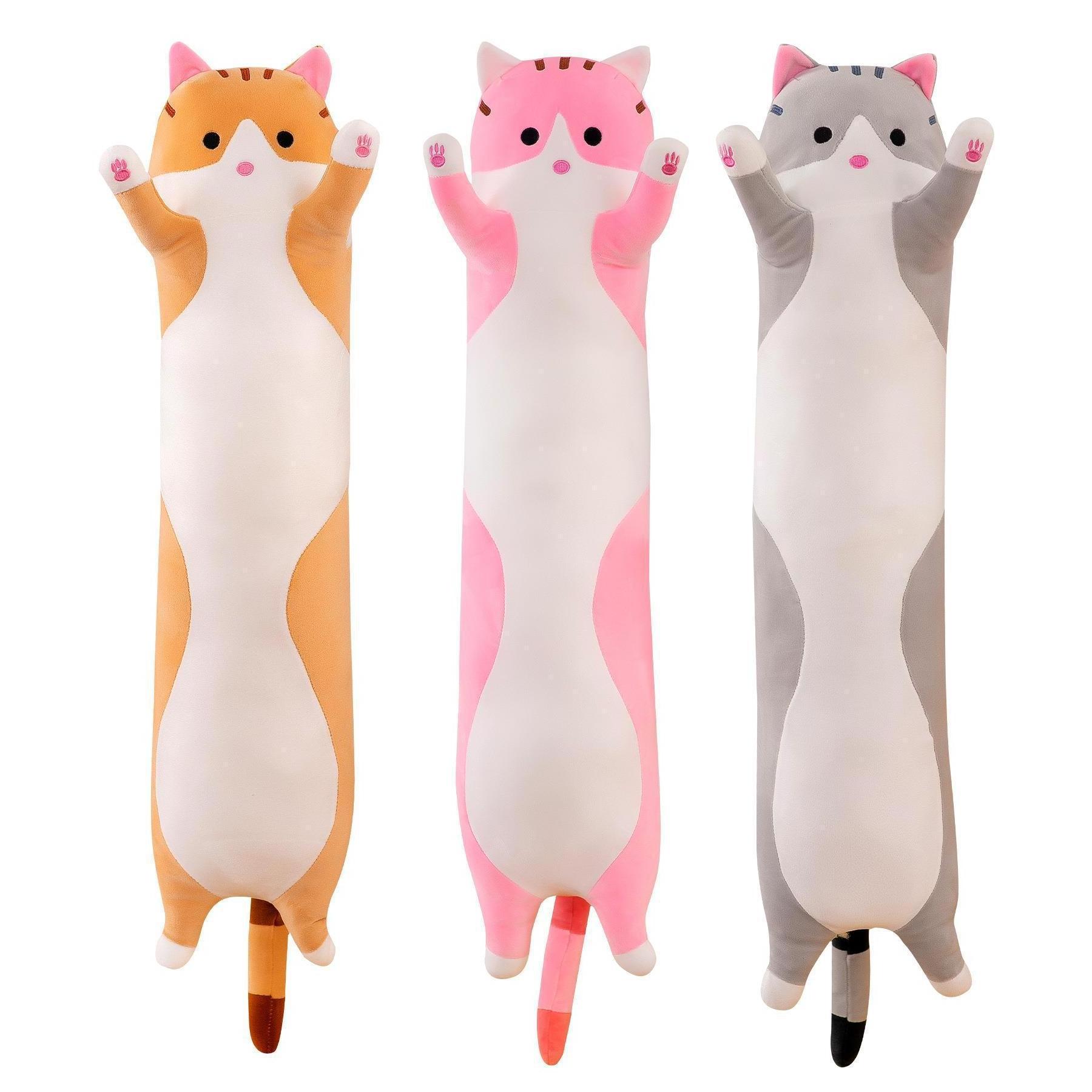 Soft Cat Big Size Hugging Plush Pillow Cartoon Long Cat Kitten Legs Sleeping Companion Bolster Stuffed Animal Kids Plush Toy