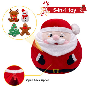 New Christmas Mother Child Snowman Cute Christmas Tree Deer Gingerbread Plush Toy Christmas Pillow