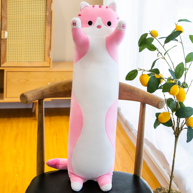 Toys Soft Cat Big Hugging Plush Pillow Cartoon Long Cat Kitten Legs Pillow Sleeping Companion Bolster Toys