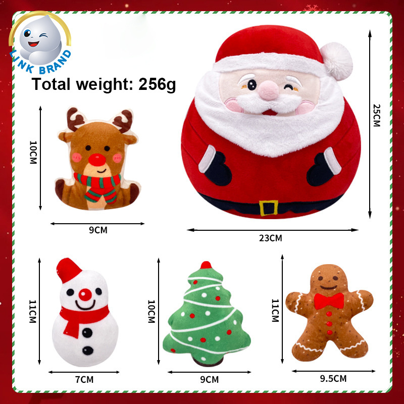 New Christmas Mother Child Snowman Cute Christmas Tree Deer Gingerbread Plush Toy Christmas Pillow