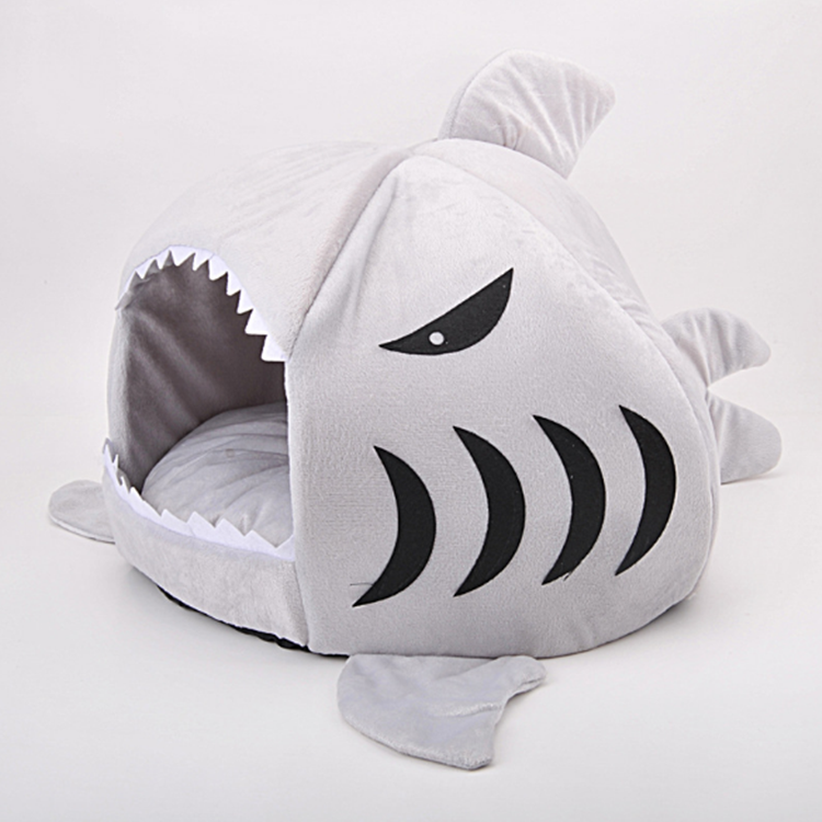 High Quality Cute Shark Pp Cotton Pet Bed Pink Whale Shaped Dog Bed For Everyday