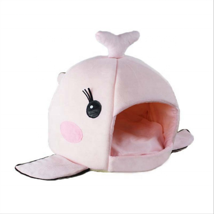 High Quality Cute Shark Pp Cotton Pet Bed Pink Whale Shaped Dog Bed For Everyday