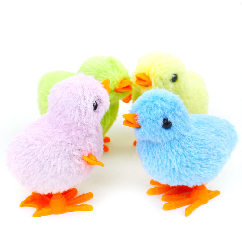 Simulated Electric Stffed Toy On Chain Walking Chicken Plush Toy For Children Gift