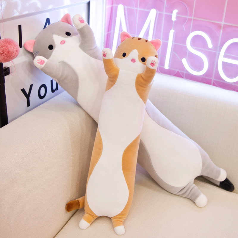 Toys Soft Cat Big Hugging Plush Pillow Cartoon Long Cat Kitten Legs Pillow Sleeping Companion Bolster Toys