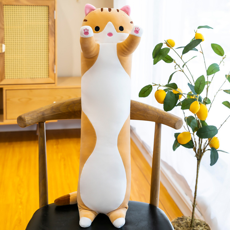 Toys Soft Cat Big Hugging Plush Pillow Cartoon Long Cat Kitten Legs Pillow Sleeping Companion Bolster Toys