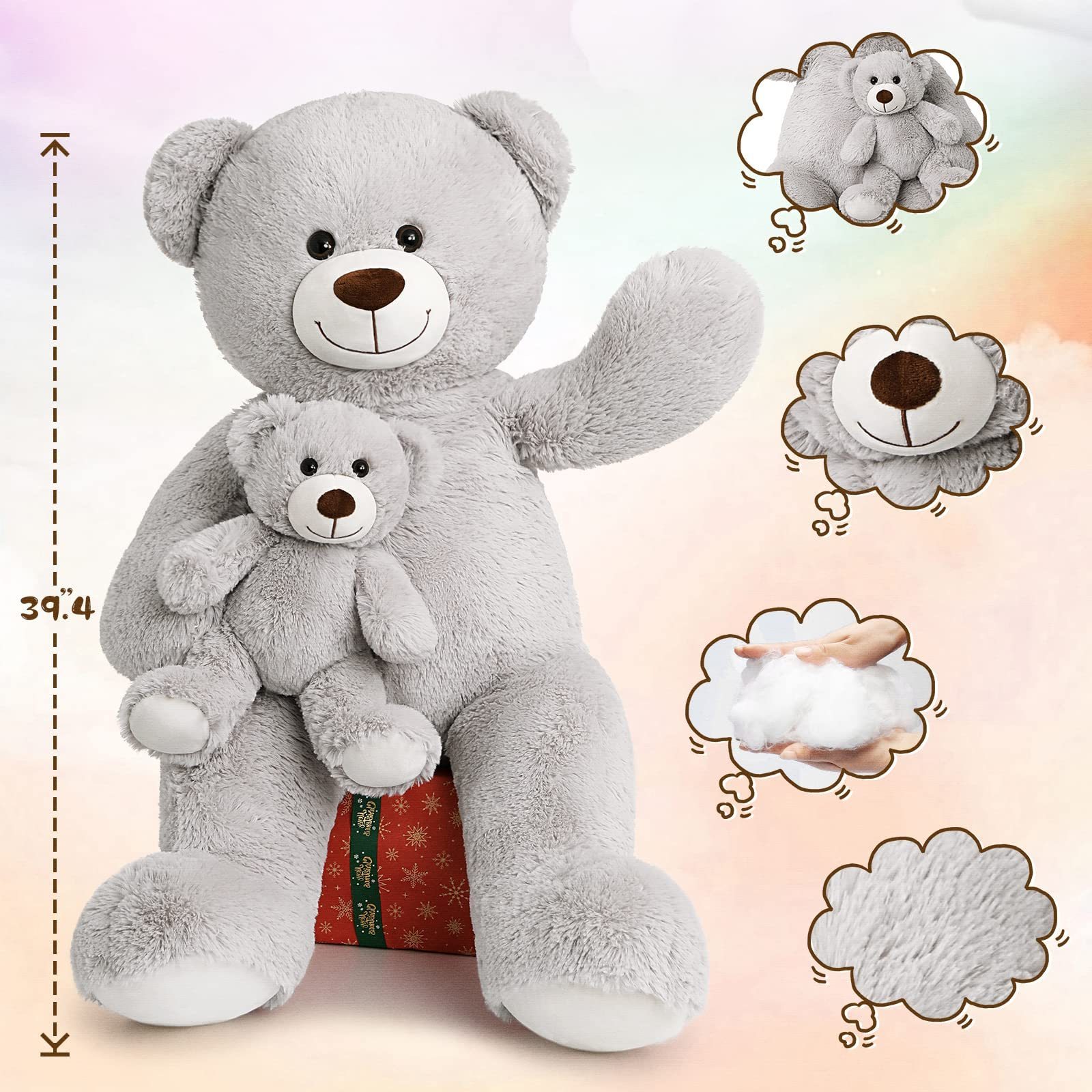 Giant Teddy Bear Plush Toy Soft Stuffed Animal Doll High Quality Kawaii Pillow Home Decor toys for children