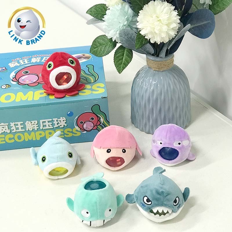 Ocean Animal Stress Balls Toy Colorful Gel Water Beads Balls Inside Promote Anxiety and Stress Relief Promote Calm