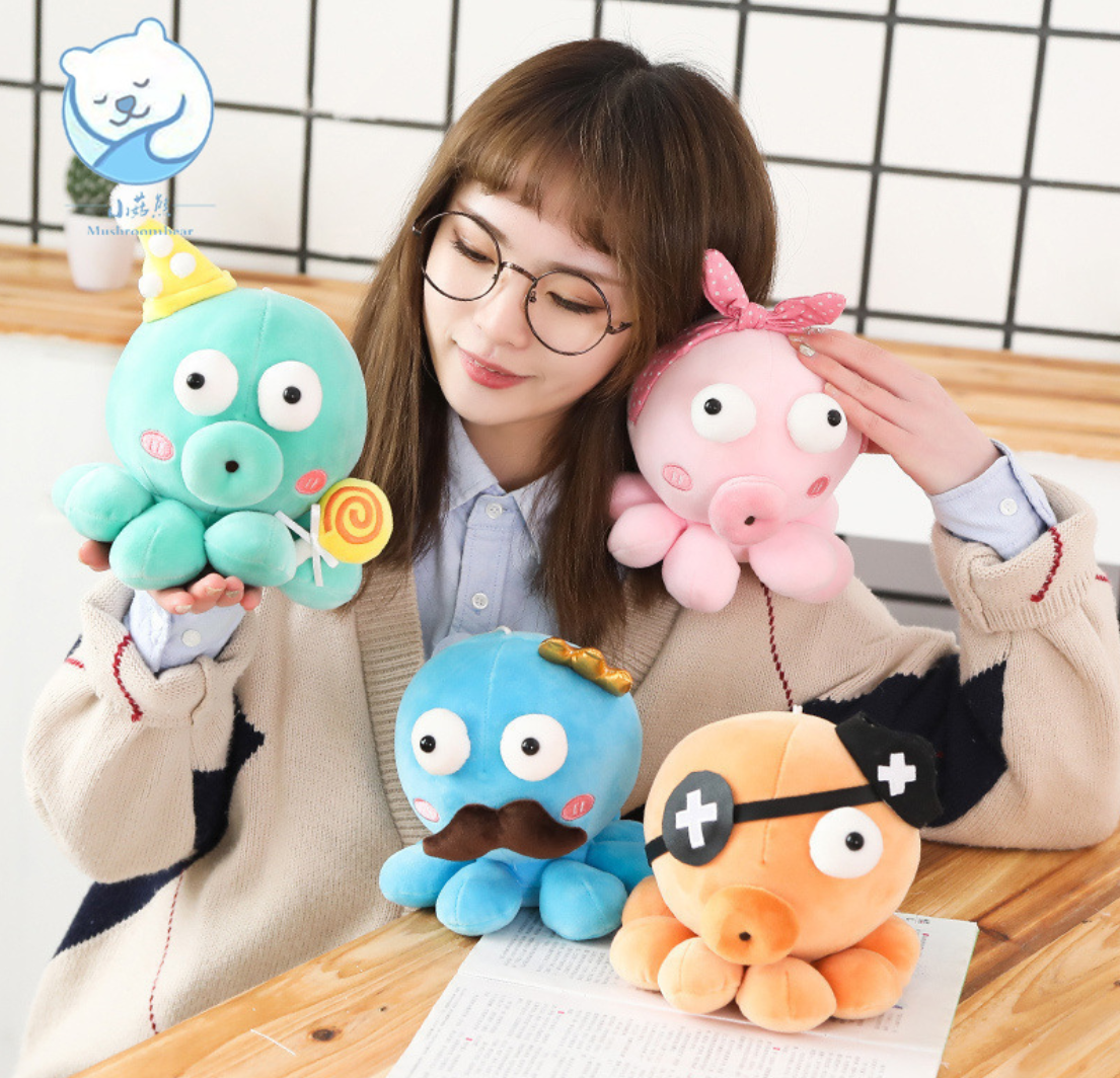 Funny Octopus Cartoon Animal Cosplay Plush Toys Soft Dolls Stuffed Octopus Plush Toy