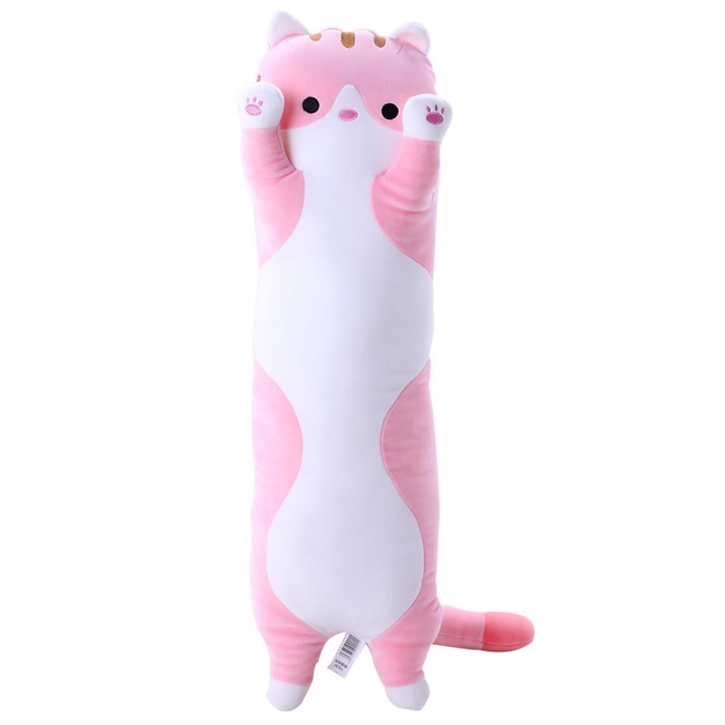 Soft Cat Big Size Hugging Plush Pillow Cartoon Long Cat Kitten Legs Sleeping Companion Bolster Stuffed Animal Kids Plush Toy