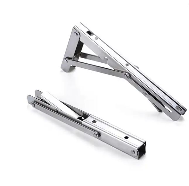 DYMACHINE Stainless Steel 304 Folding Triangle Wall Shelf Bracket