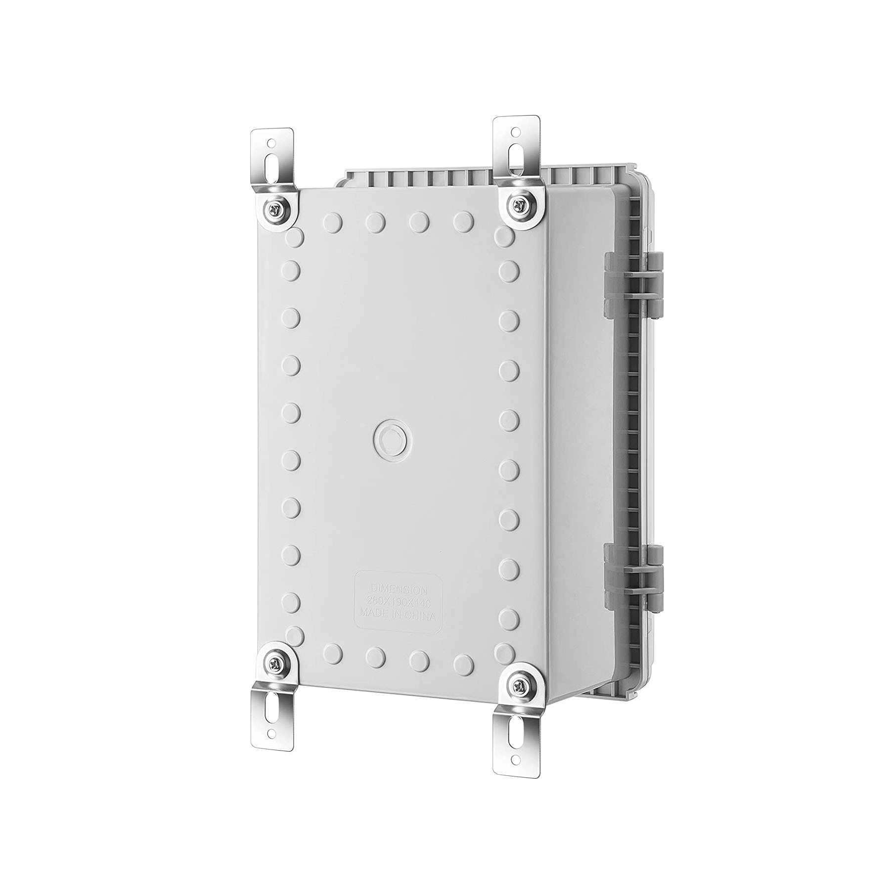 stainless steel outdoor tv enclosure Junction Box weatherproof enclosure Hinged Grey Cover Includes Mounting Plate Wall Bracket