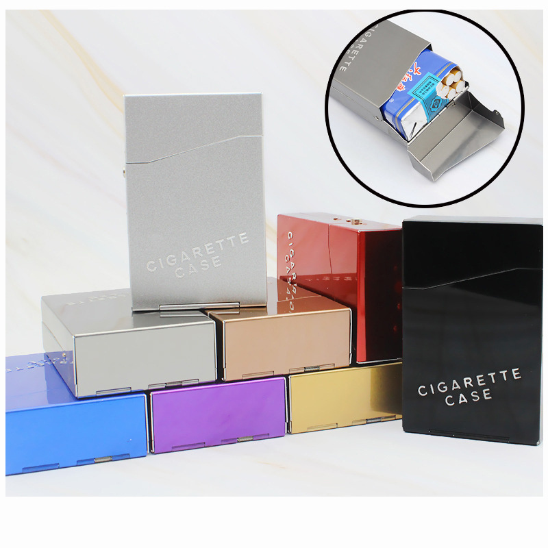 Welcomed Customized LOGO Stainless Steel Aluminium Metal Box Lighter Cigarette Case Enclosure Metal Custom Design