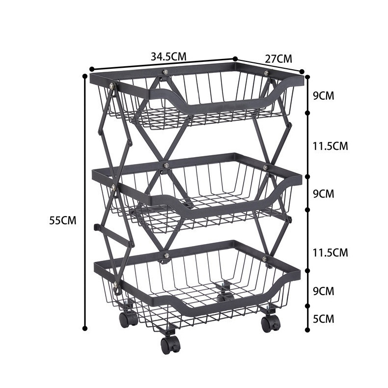 OEM Metal foldable shelf folding Kitchen Storage Rack Stainless Steel Aluminum storages racks workshop rack