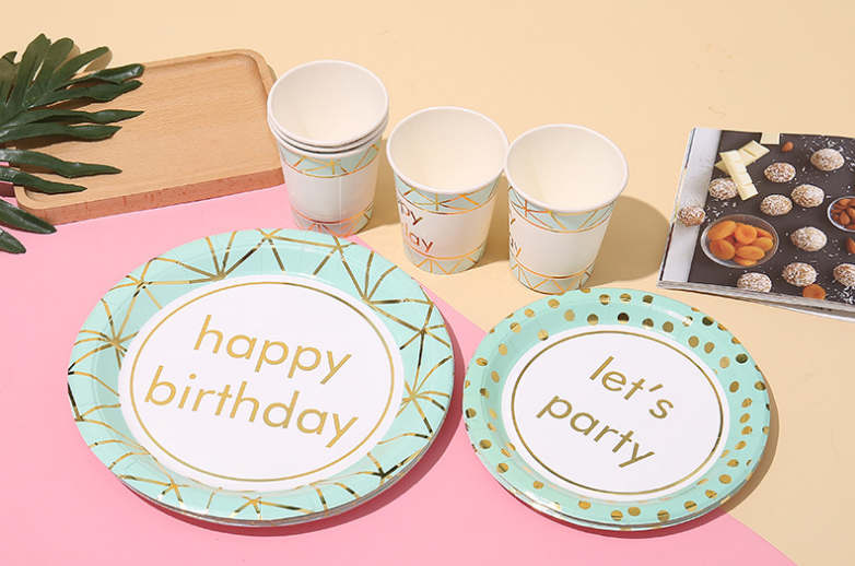 Party Papper Custom Printing party sets paper cup paper plate disposable ...