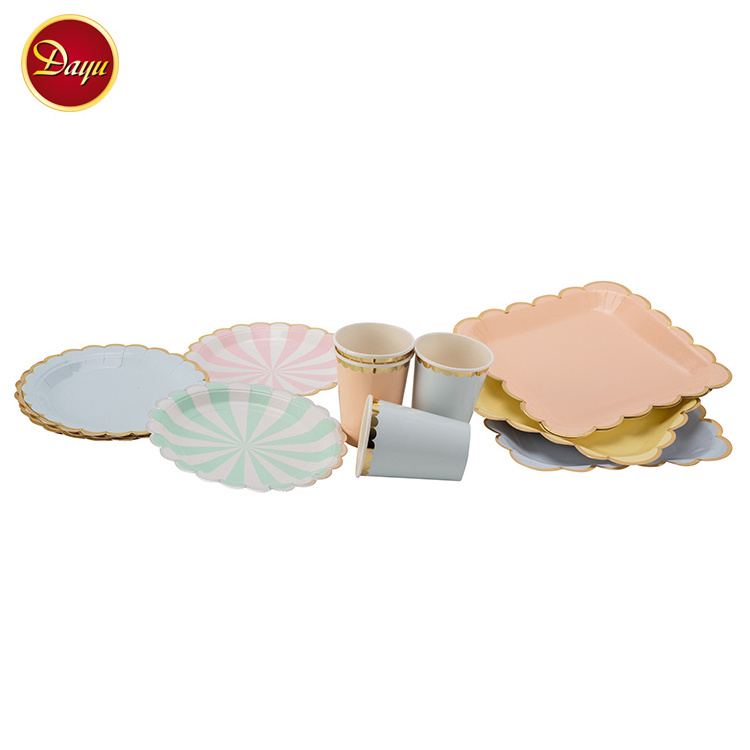 Custom Printing party sets paper cup paper plate disposable